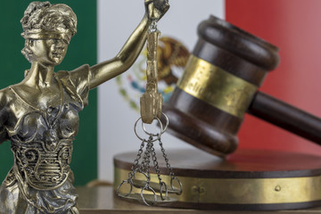 Human Rights Act and Justice Concept , Mexico Flag