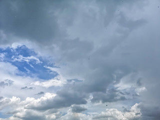 Blue sky in cloudy day