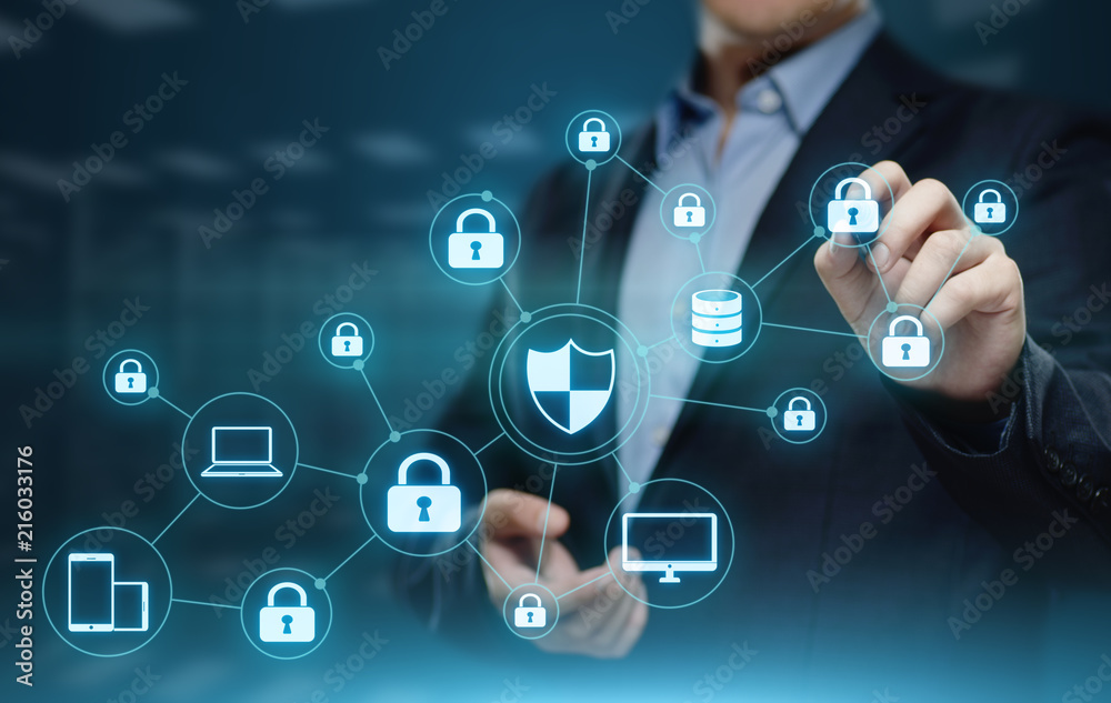 Canvas Prints data protection cyber security privacy business internet technology concept