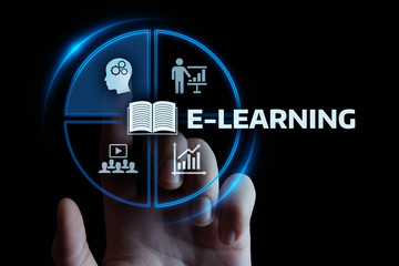 E-learning Education Internet Technology Webinar Online Courses concept
