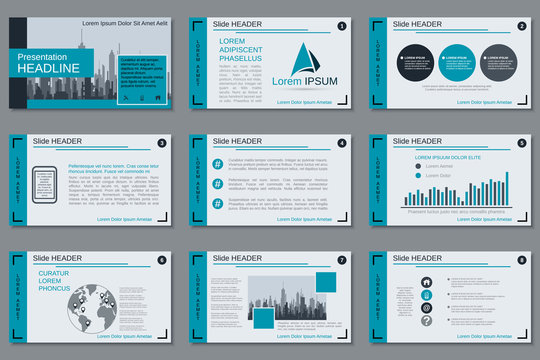 Professional Business Presentation, Slide Show Vector Design Template