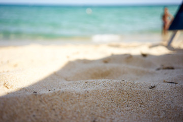 closeup of a sandy beach