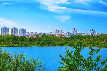 Fototapeta na wymiar river Svisloch Minsk