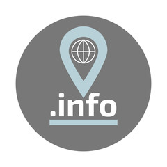 Info Domain zone vector flat logo