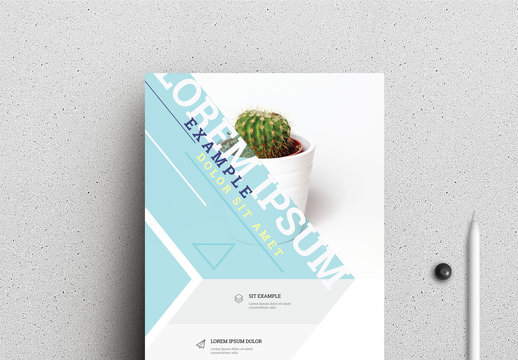 Business Flyer Layout with Light Blue Accents