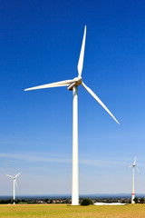Wind turbines in a German windfarm