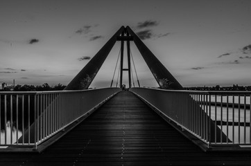 Walking bridge in Dusseldorf
