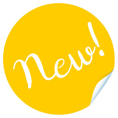 Obraz premium Button New yellow