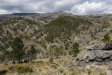 Landscape of the Serra da Estrela mountain range, in Portugal.