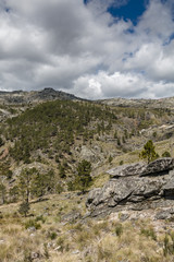 Fototapeta na wymiar Landscape of the Serra da Estrela mountain range, in Portugal.