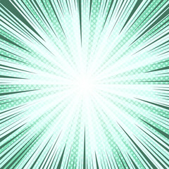 Obraz premium Comic bright green explosive background