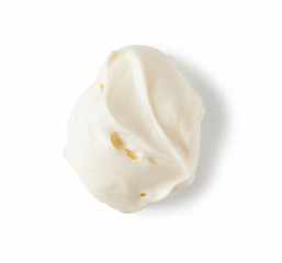 Cream cheese, isolated on white background.