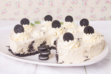 Torta de crema con galletas