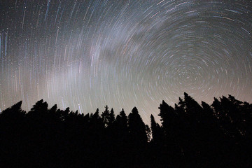 Perseid Meteor shower and stars