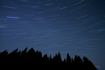 Perseid Meteor shower and stars