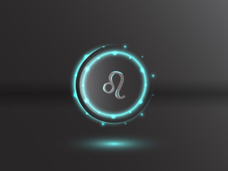 Glowing zodiac symbol 