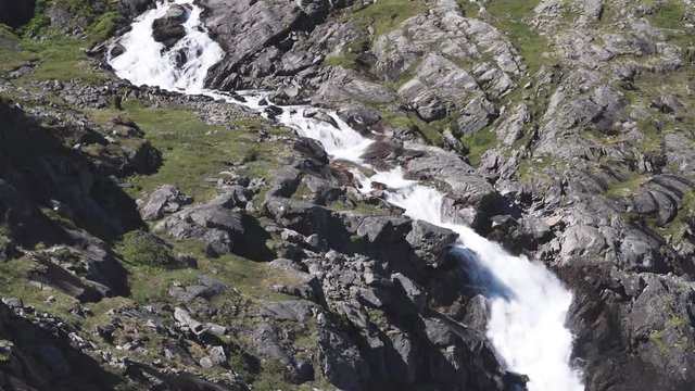 River flowing at Trollstigen, Norway, 4K