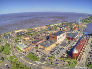 Obraz premium Duluth, Minnesota is a popular Tourist Destination on the Shores of Lake Superior in Northern Minnesota