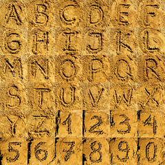 sand alphabet collection