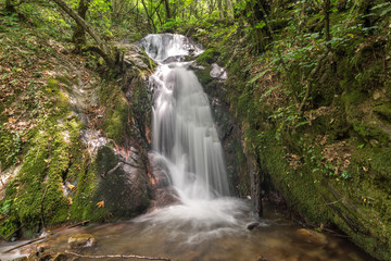 Landscape with Second Gabrovo waterfall in Belasica Mountain, Novo Selo, Republic of Macedonia