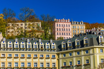 Autumn view of old town of Karlovy Vary (Carlsbad), Czech Republic, Europe