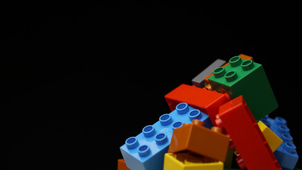 Naklejka premium colorful plastic constructor background