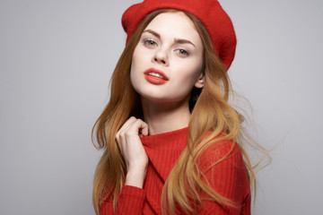 woman in beret portrait