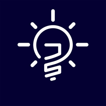 J S Initial Letter with creative bulb Logo vector element. Initial letter bulb Logo Template