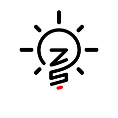 ZS Initial Letter with creative bulb Logo vector element. Initial letter bulb Logo Template