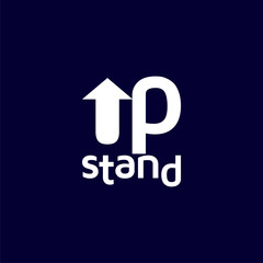Fototapeta premium stand up text logotype vector template