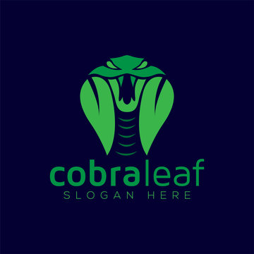 Cobra Leaf snake logo vector template