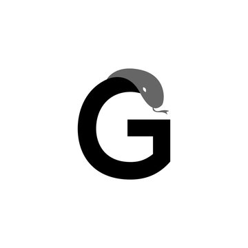 G Letter Snake logo icon vector template