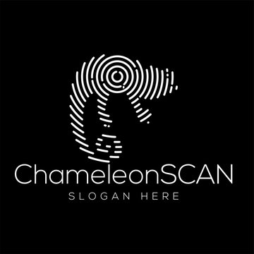 chameleon Scan Technology Logo vector Element. Animal Technology Logo Template
