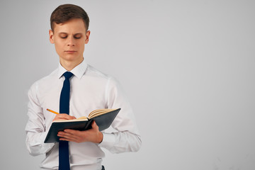 the man is recording