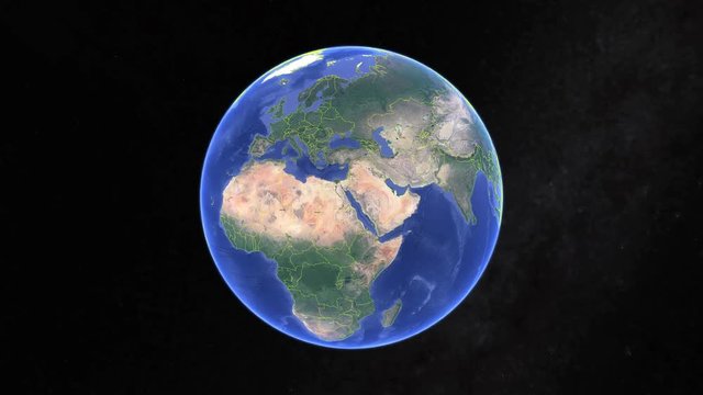 Malta with flag. 3d earth in space - zoom in Malta outer, created using ultra high res NASA