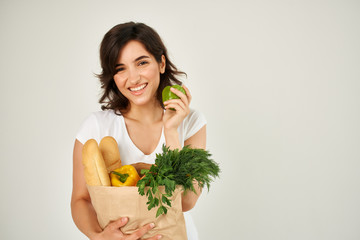 woman with food pack