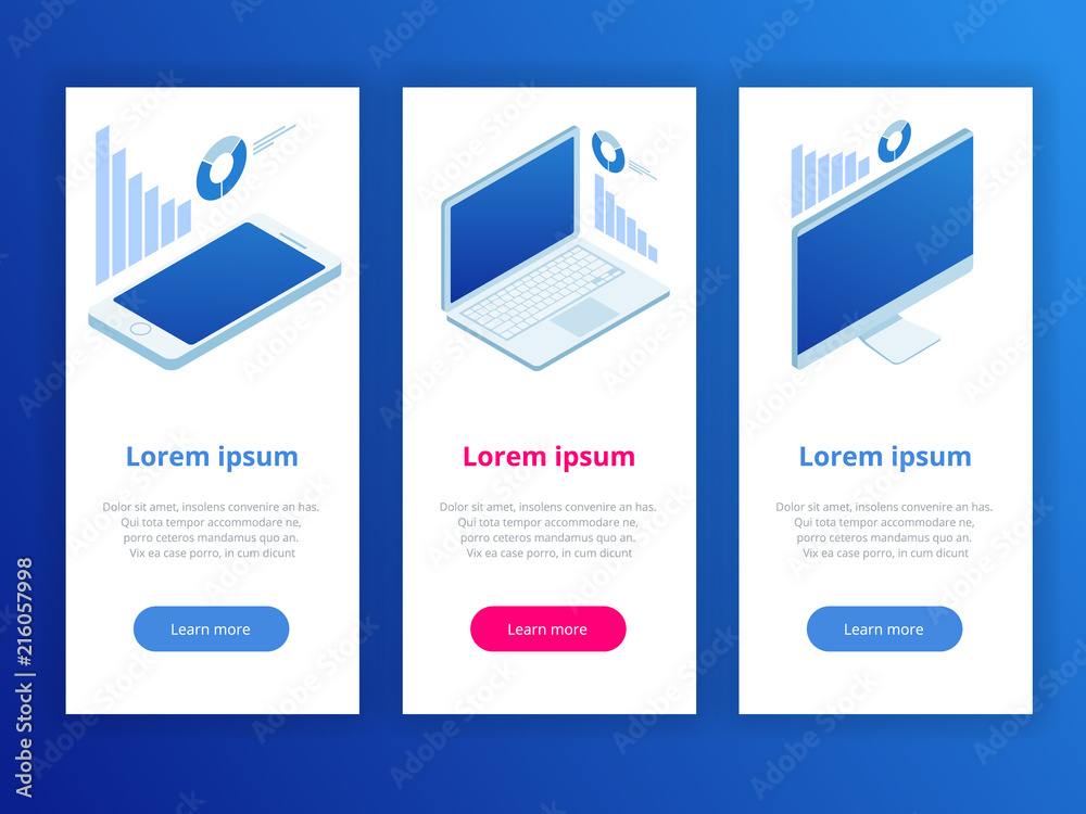 Poster vector abstract design web design elements analytics template banner. isometric infographics element