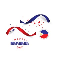 Obraz premium Happy Philippines Independent Day Vector Template Design Illustration