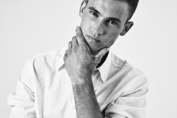 man in white shirt style