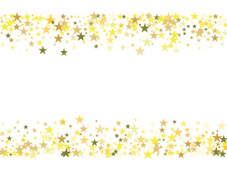 Gold Stars Confetti Vector Magic Cosmic Light Garland. Christmas Birthday Party Scatter Gamour Sparkles Glowing Celebration Decoration. Noble Rich New Year Holiday Premium Texture Star Dust Explosion.