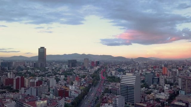 Mexico City Chapultepec Park aerial view 