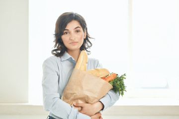 woman with food