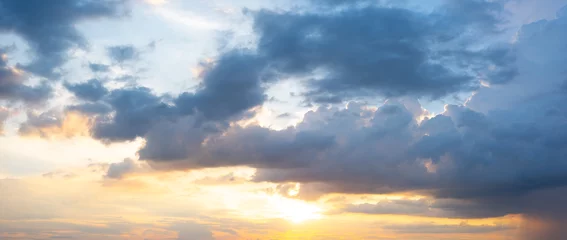 Photo sur Plexiglas Ciel Fond de ciel coucher de soleil panorama