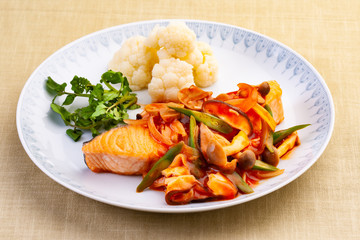 鮭のキノコあんかけ