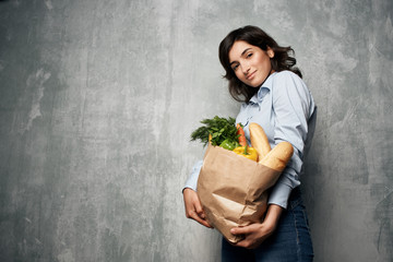 food bag woman