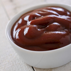 barbecue brown sauce in dish