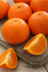 preparing fresh oranges