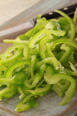 preparing fresh peppers