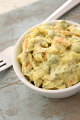 sandwich filling in dish