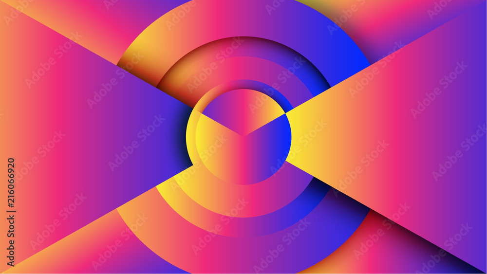 Poster colorful gradient geometric abstract background.for business banner template and material design.vec